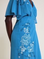 Monsoon Blue Lyla Floral Embellished Midi Dress - Image 2 of 4