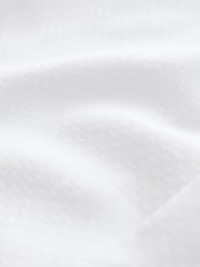 White Regular Fit 100% Cotton Short Sleeve Textured Shirt - Image 7 of 7