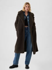 Gap – Langer Mantel aus Teddyfell mit Sherpa-Futter - Bild 4 von 5