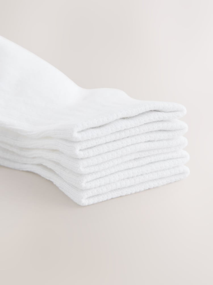 White Baby Socks 5 Pack (0mths-2yrs) - Image 2 of 3