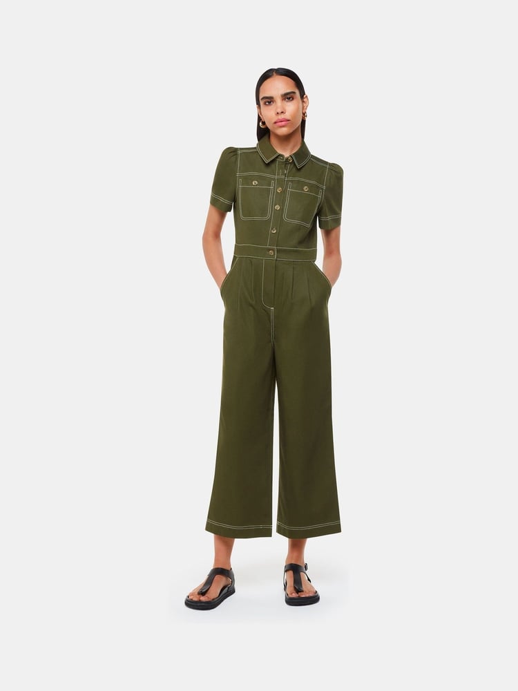 Whistles Green Della Jumpsuit - Image 1 of 5
