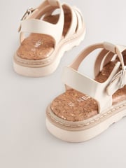 White Standard Fit (F) Chunky Fisherman Sandals - Image 8 of 10
