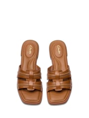 Clarks Brown Leather Ariany Mule Sandals - Image 5 of 7