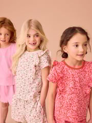 Laura Ashley Red/Pink Ric Rac Trim Short Sleeve 100% Cotton T-Shirts 3 Pack - Image 10 of 11