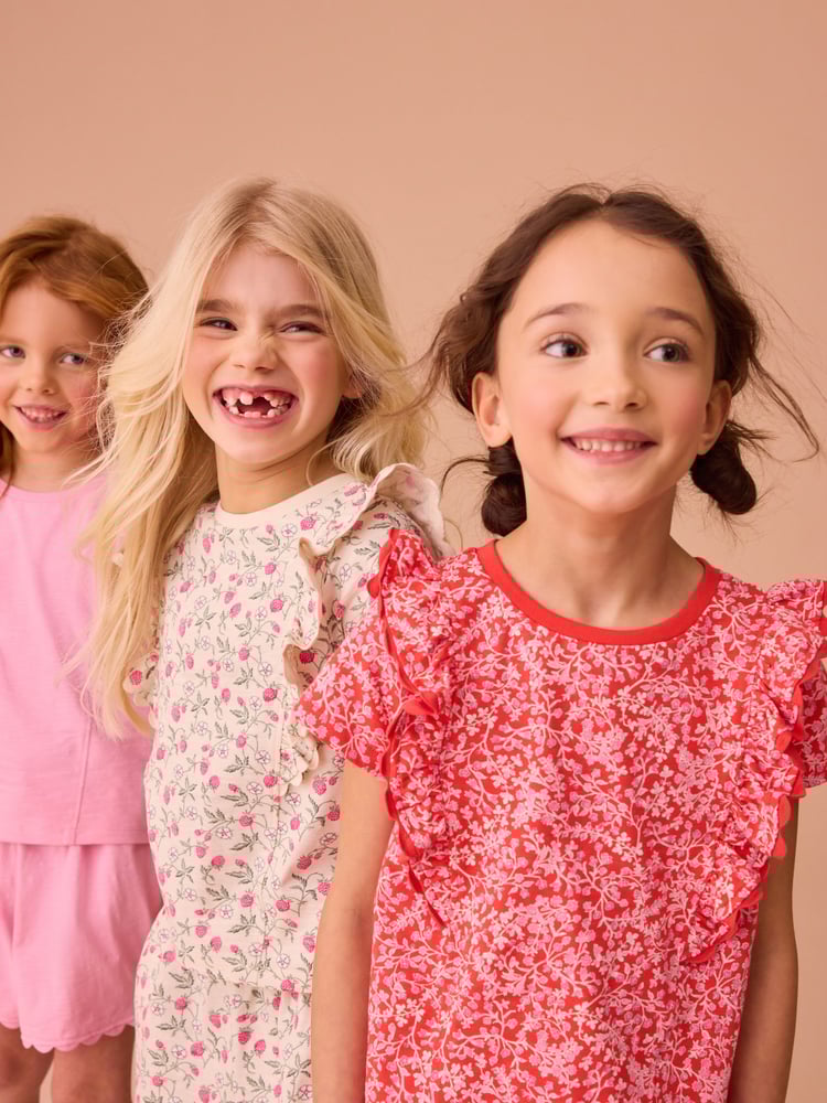 Laura Ashley Red/Pink Ric Rac Trim Short Sleeve 100% Cotton T-Shirts 3 Pack - Image 11 of 11