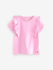 Laura Ashley Red/Pink Ric Rac Trim Short Sleeve 100% Cotton T-Shirts 3 Pack - Image 4 of 11