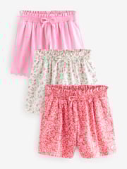 Laura Ashley Red/Pink 100% Cotton Jersey Shorts 3 Pack - Image 1 of 6