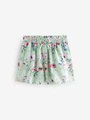 Laura Ashley Green/Blue 100% Cotton Jersey Shorts 3 Pack - Image 6 of 10