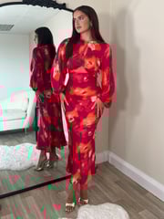 Girl In Mind Pink Clara Cutout Maxi Dress - Image 1 of 4