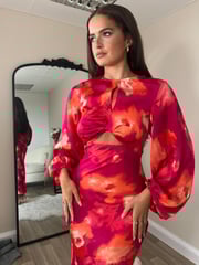 Girl In Mind Pink Clara Cutout Maxi Dress - Image 4 of 4