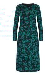 Yumi Green Floral Fitted Mesh Midi Dress With Long Sleeves - Image 5 of 5