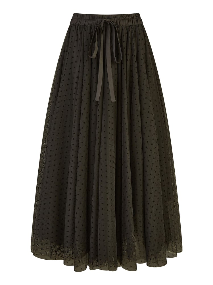 Yumi Black Mesh Tulle Skirt - Image 4 of 4