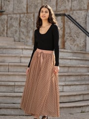 Yumi Nude Mesh Tulle Skirt - Image 4 of 5