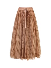 Yumi Nude Mesh Tulle Skirt - Image 5 of 5