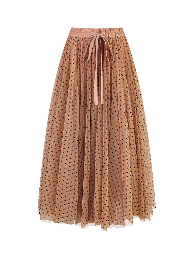 Yumi Nude Mesh Tulle Skirt - Image 5 of 5