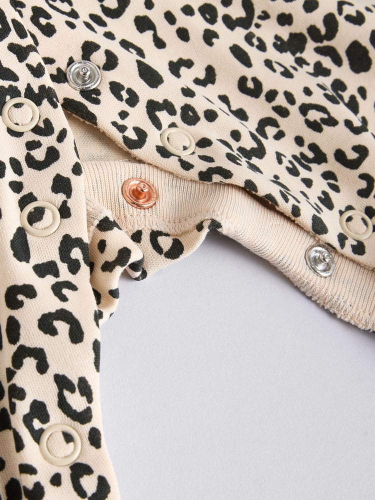 Brown Baby Animal Print 100% Cotton Sleepsuits 3 Pack (0mths-2yrs) - Image 15 of 15