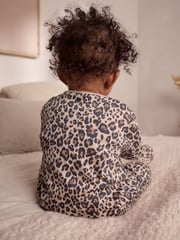 Brown Baby Animal Print 100% Cotton Sleepsuits 3 Pack (0mths-2yrs) - Image 4 of 15