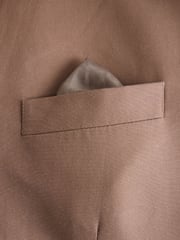 Brown Regular Fit Cotton Blend Blazer With Linen and Lyocell - Image 10 of 10