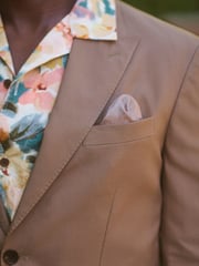 Brown Regular Fit Cotton Blend Blazer With Linen and Lyocell - Image 5 of 10