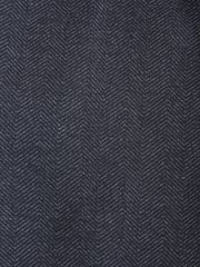 Navy Blue Slim Fit Herringbone Jersey Blazer - Image 8 of 11