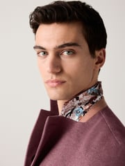 Pink Slim Fit Herringbone Jersey Blazer - Image 4 of 10