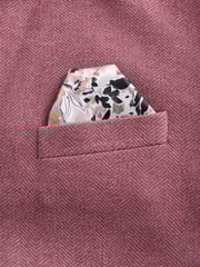 Pink Slim Fit Herringbone Jersey Blazer - Image 9 of 10