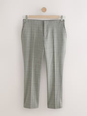 Taupe Tailored Fit Check Texture Suit Trousers - Image 6 of 13