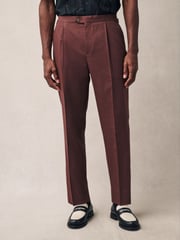Rust Brown Slim Fit Suit Trousers - Image 1 of 11