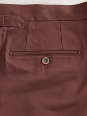 Rust Brown Slim Fit Suit Trousers - Image 11 of 11