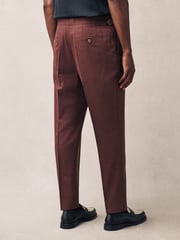 Rust Brown Slim Fit Suit Trousers - Image 2 of 11