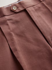 Rust Brown Slim Fit Suit Trousers - Image 9 of 11