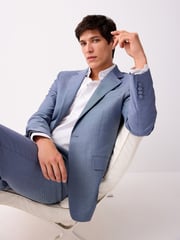 Blue Skinny Fit Suit Jacket - Image 4 of 10
