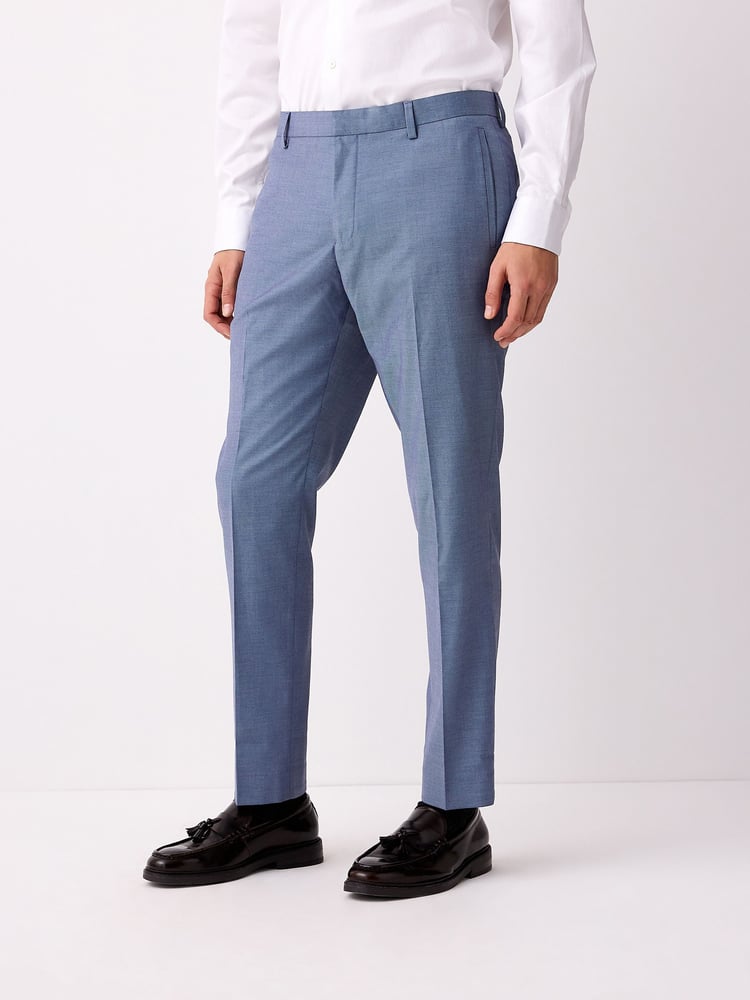 Blue Skinny Fit Suit Trousers - Image 1 of 5