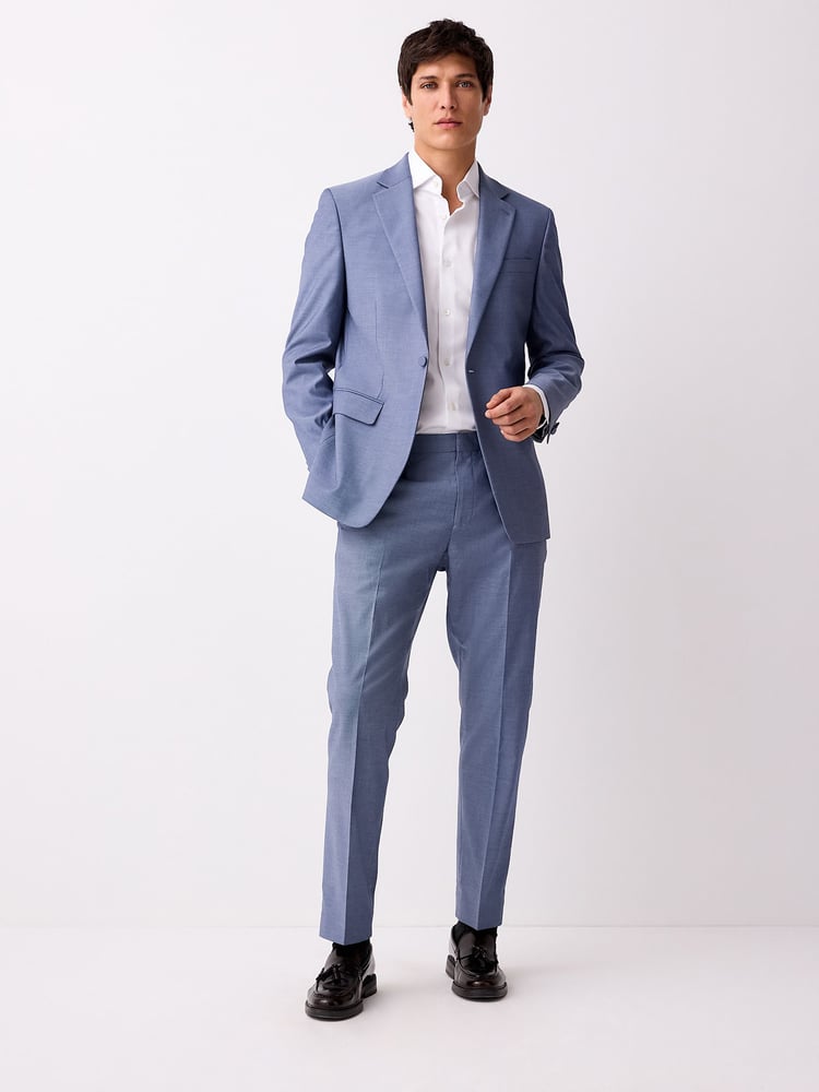 Blue Skinny Fit Suit Trousers - Image 2 of 5