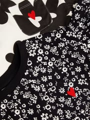 Monsoon Black Floral Print 100% Cotton T-Shirts 2 Pack - Image 4 of 4