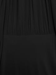 Reiss Black Octivia Sheer Jersey Gathered Maxi Dress - Image 7 of 7