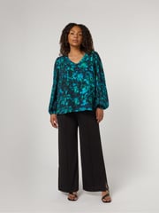 Live Unlimited Curve Jersey Seam Detail Black Trousers - Image 1 of 3