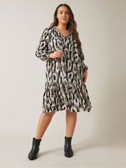 Evans Abstract Animal Print Mini Dress - Image 1 of 5