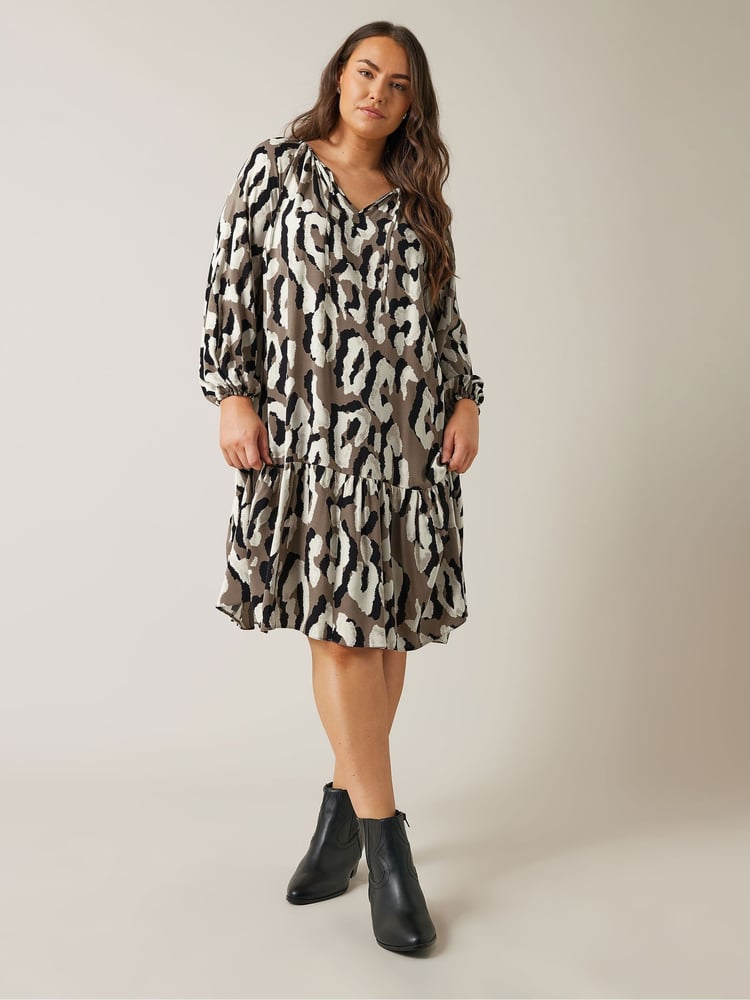 Evans Abstract Animal Print Mini Dress - Image 2 of 5