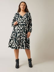 Evans Abstract Animal Print Mini Dress - Image 1 of 5