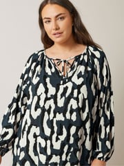 Evans Abstract Animal Print Mini Dress - Image 4 of 5