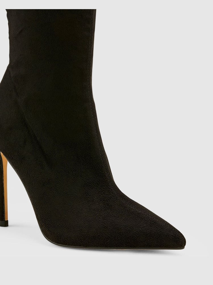 Novo Black Wide Fit Katya Point Stiletto Ankle Boots - Image 4 of 4
