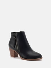 Novo Black Wide Fit Lovida Zip Block Heel Boots - Image 4 of 6