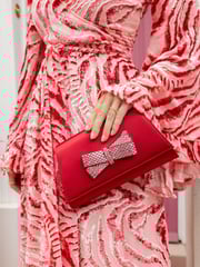 Novo Red Annie Luxe Clutch Bag - Image 1 of 4