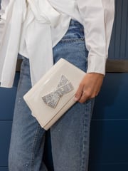 Novo Cream Annie Luxe Clutch Bag - Image 1 of 4