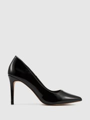 Novo Black Patent Standard Fit Impossible Point Court Shoes - Image 1 of 3