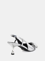 Novo Silver Regular Fit Isera Point Slingback Buckle Court Shoes - Image 4 of 6