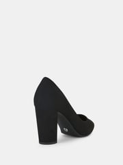 Novo Black Wide Fit Illiana Block Heel Point Court Shoes - Image 4 of 4
