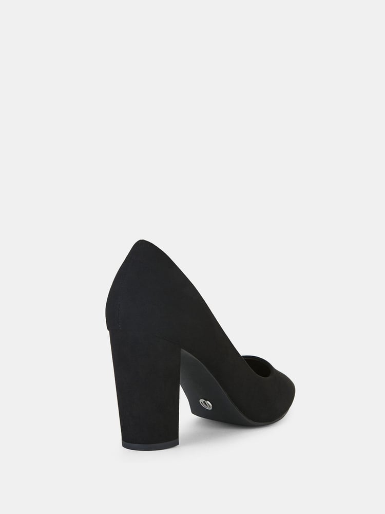 Novo Black Wide Fit Illiana Block Heel Point Court Shoes - Image 4 of 4