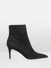 Novo Black Regular Fit Felicia Point Mid Heel Ankle Boots - Image 2 of 5